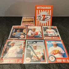 2025 Bobby Witt Jr  WHATABURGER Promo Base Card Set 1-7 with Table Tent