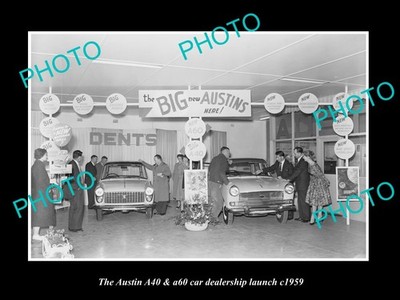 1959 Austin A40 & A60 Cars Dealership Launch Large Historic Old Photo