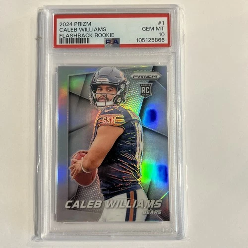 2024 Prizm Flashback Caleb Williams RC Bears PSA 10