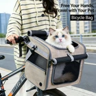 Dog Bike Basket Pet Bicycle Backpack Carrier for Handlebar Puppy Cat Safety Mesh