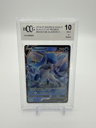 Pokemon Glaceon V SWSH196 SWSH: Sword & Shield Promo Cards Holo BCCG 10!