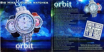BIG MIKE & DiBUR WATCHES  - THE ORBIT COLLECTION - HIP HOP NYC MIXTAPE MIX CD