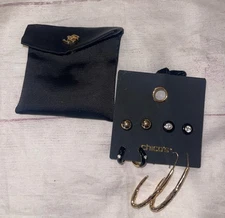 Chico’s 4 Pair Hoop & Stud Earrings 