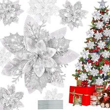 GWAWG 16 PZ Decorazioni Natalizie Stella di Natale, Fiori Artificiali