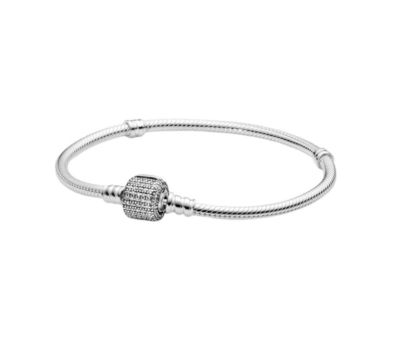 Pulsera Pandora de Plata de Ley con Cierre de Pavé Transparente ¡AGOTADA!