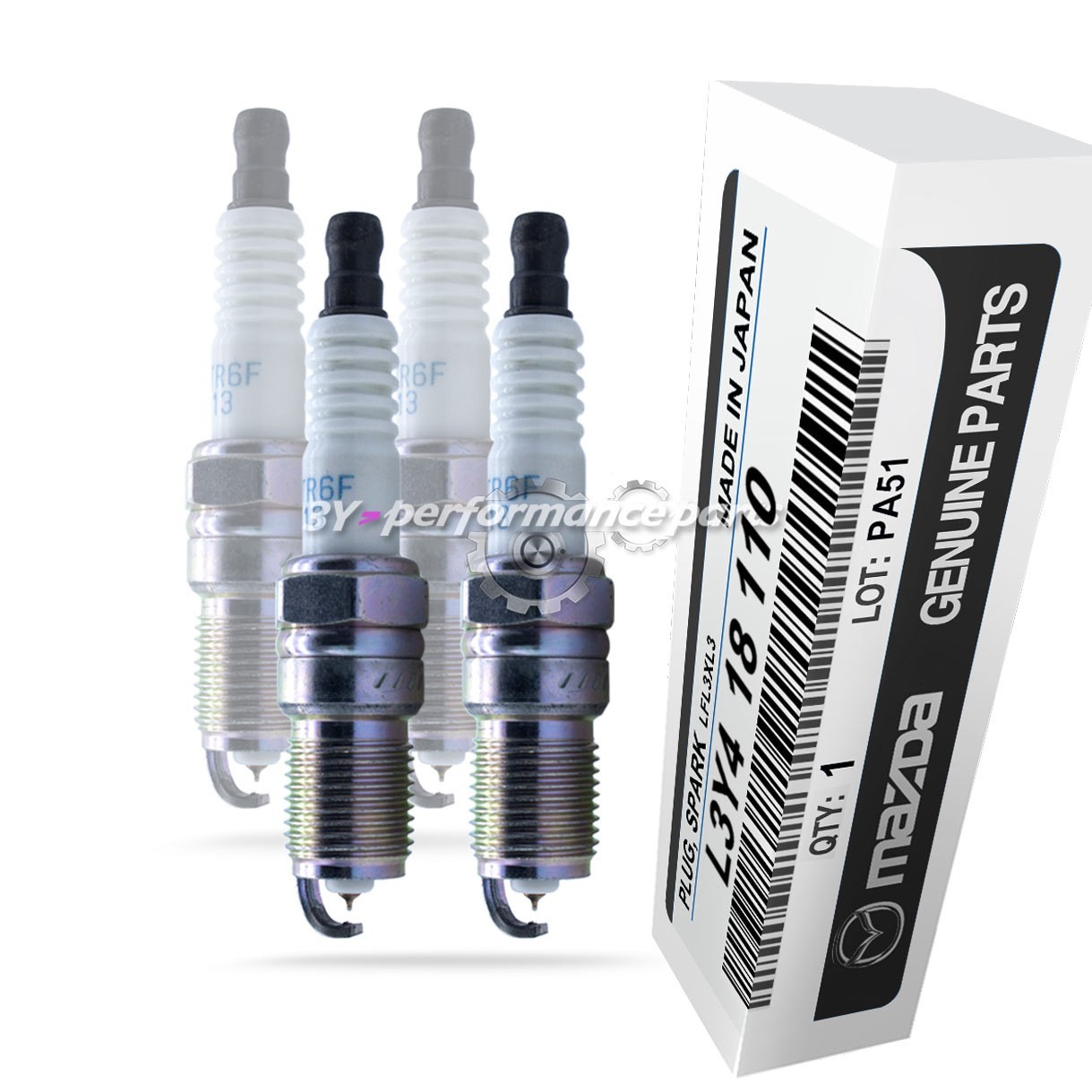 4PC New Spark Plug L3Y4-18-110 ITR6F13 3S4G-12405-AB 1999-2006 NGK