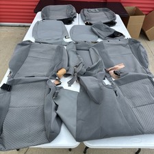 2007-2013 Toyota Tundra Crewmax Gray Seat Cloth And Leather - Partial Set