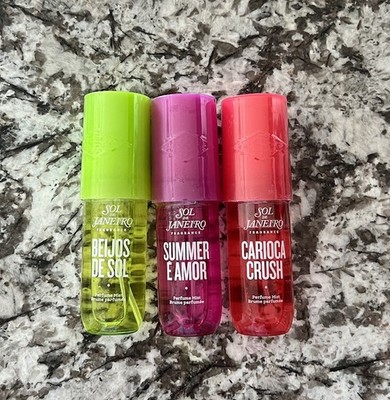 Sol De Janeiro Summer Perfume Mist Trio 3oz Carioca Amor Beijos New Sealed