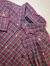 Polo Ralph Lauren Oxford Plaid Button Down Shirt Size Large