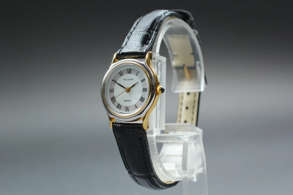 Vintage 1995 Seiko Exceline 3F31-0A70 Two-Tone HAQ Quartz Womens Watch JAPAN - image 3 of 4