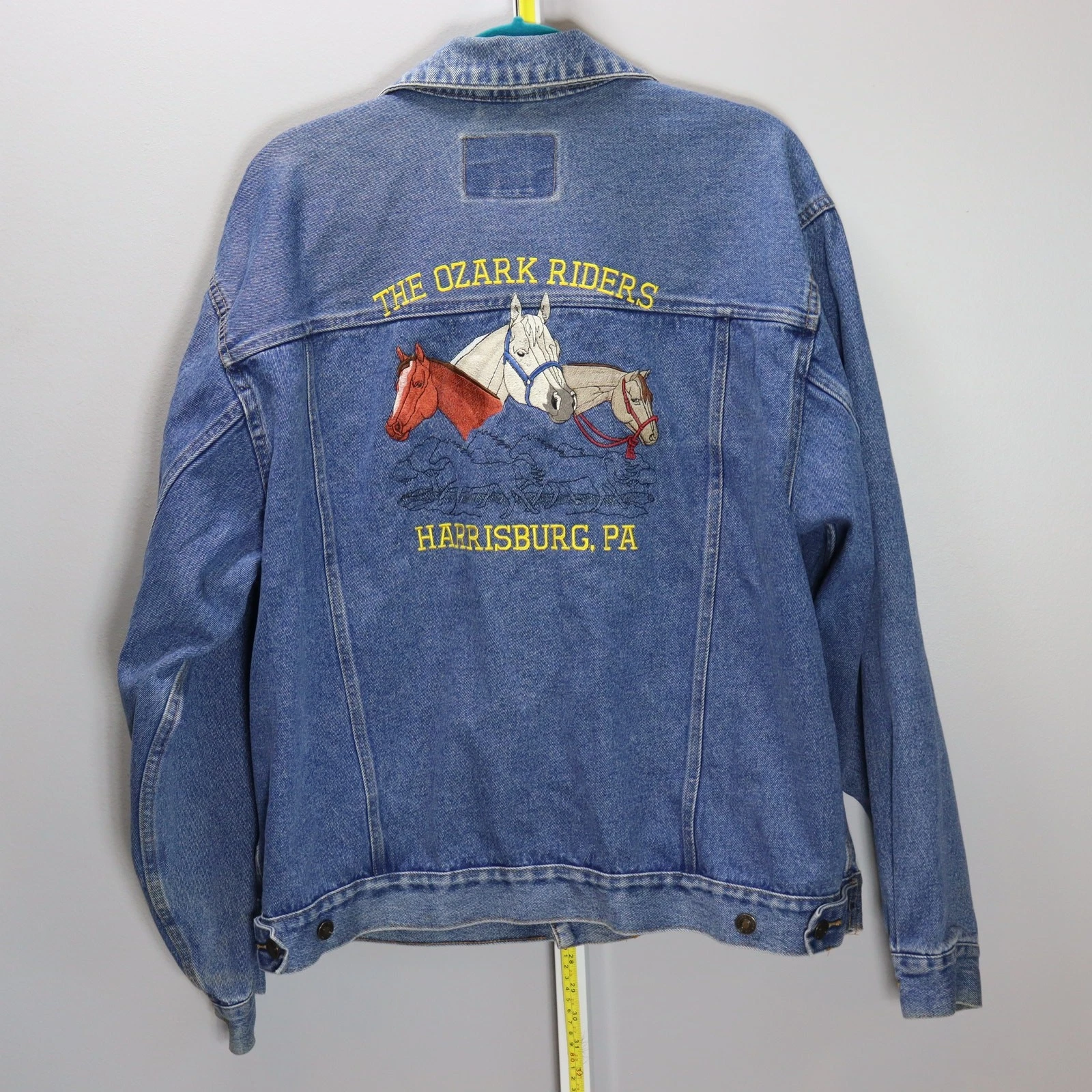 Route 66 Denim Jacket Ozark Riders Harrisburg PA XL Embroidered