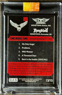 世界限定300バージョン ヤングブラッド × エアロスミス GAS トレカ Yungblud & Aerosmith 2025 GAS Trading Cards Flag Relic One More