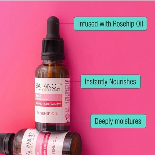 Balance Active Formula Rose Nourishing Oil Radiant Illuminate Smooth Skin 30ml - Picture 3 of 5