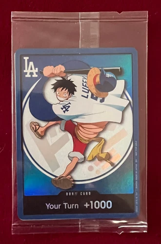 2026 DODGERS One Piece Monkey D. Luffy Promo Card ONLY SGA 7/2 13k+ feedback
