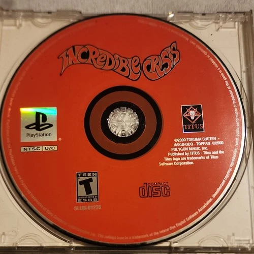 Titus Incredible Crisis Sony PlayStation 1 2000 T-Teen NTSC-U/C