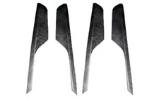 Inner Door Panel Strip Cover Steel Black Wood Grain For Jaguar F-PACE 2021-2023