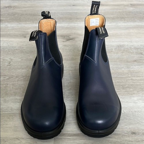 Blundstone 2246 Navy Black Leather Chelsea Boots Pull on Ankle Men’s 11 NEW - Picture 5 of 13