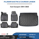 Car Floor Mats & UPPER Cargo Liner for Ford Ecosport 2014-2022 3D TPE FULL Set