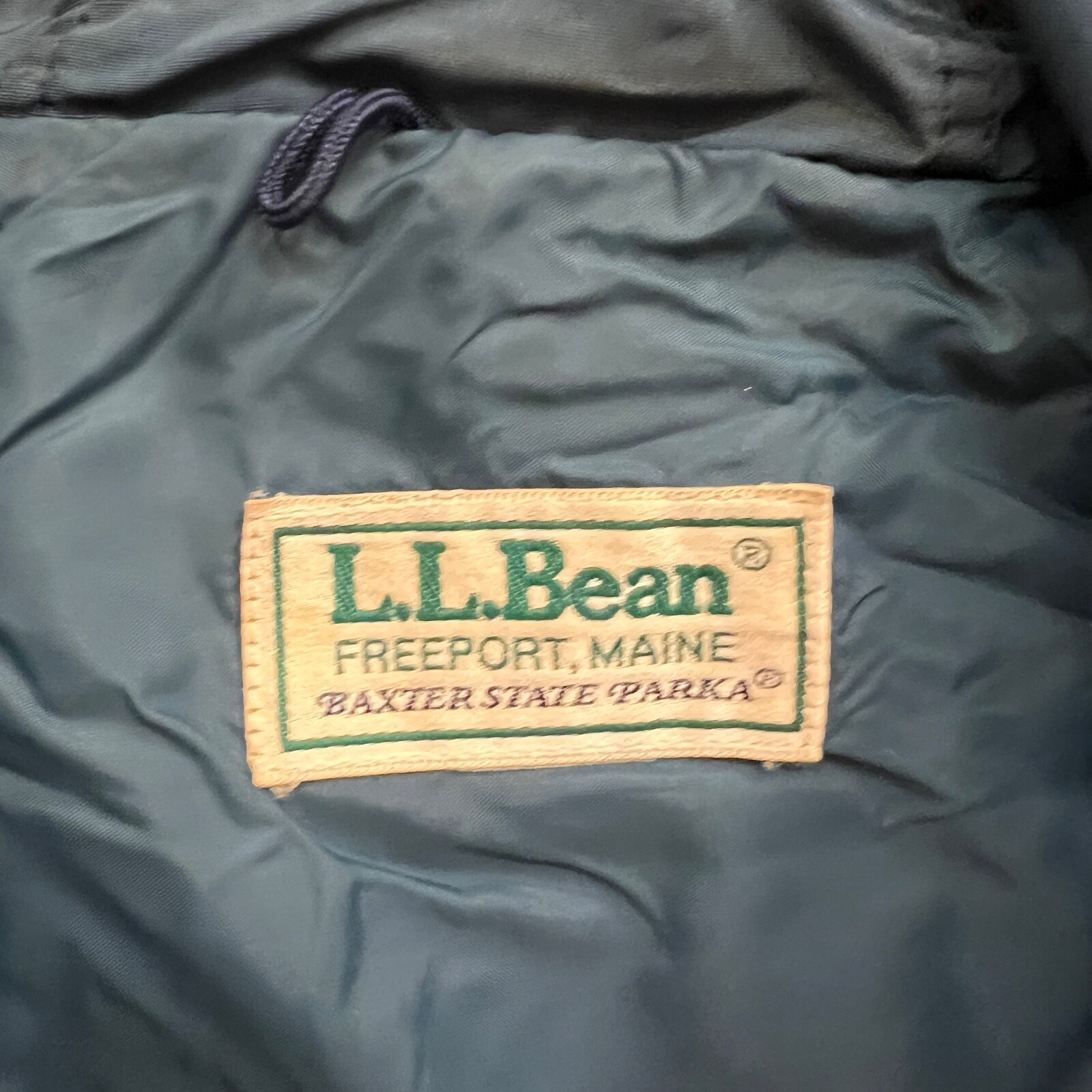 Vtg LL Bean Baxter State Parka Jacket Full Zip Blue Mens eBay