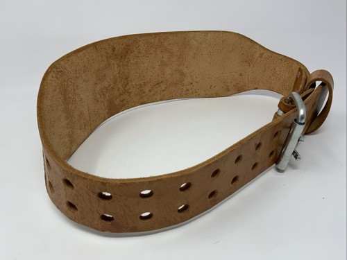 Altus Weightlifting Belt Men's Small 24-28 Tan Leather Metal Double Buckle - Picture 9 of 10