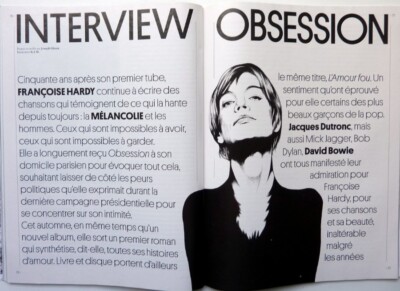 Mag OBSESSION 2012: Interview FRANCOISE HARDY_ERIC CANTONA_FARIDA KHELFA