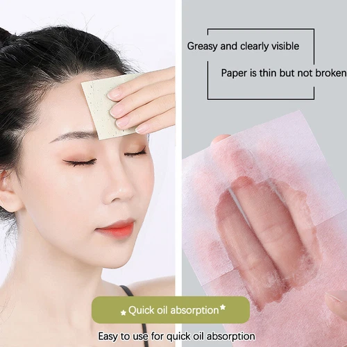 100Sheets Oil Blotting Paper Oil Control Sheets Face Cleaning Absorbent PapYR