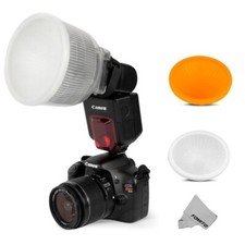 Fomito Universal Cloud Lambency Flash Diffuser 2 pcs Cover White  Orange
