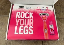 Schick Quattro Papaya Pearl For Women Razor 5 Refills 1 Handle, 1 Can Shave Gel