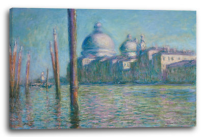 Lein-Wand-Bild Kunstdruck: Claude Monet - Der große Kanal, Venedig (frz. Le gran