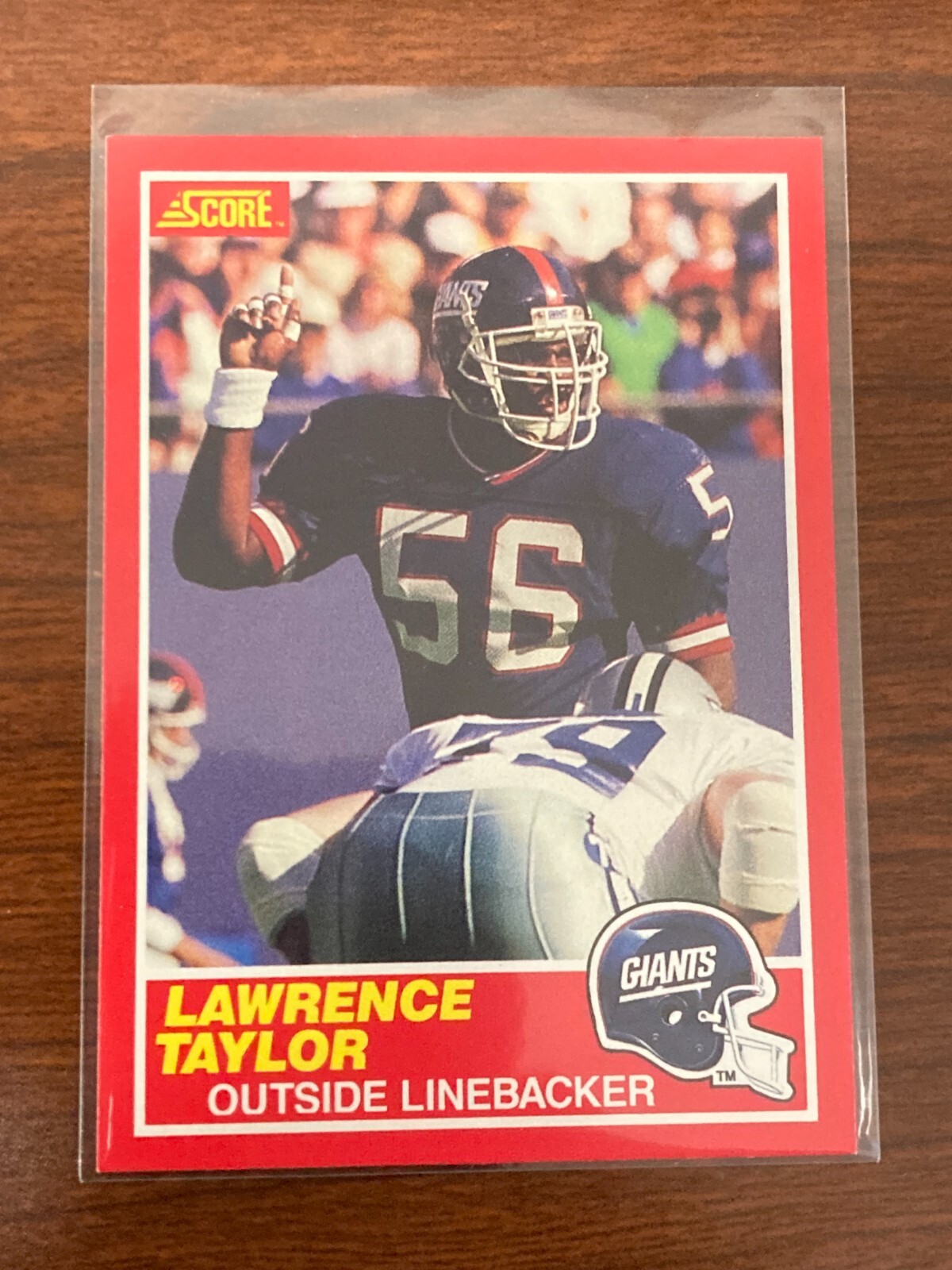 LAWRENCE TAYLOR 1989 SCORE NEW YORK GIANTS CARD #192