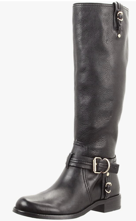 Vince Camuto Kabo Black Leather Tall 