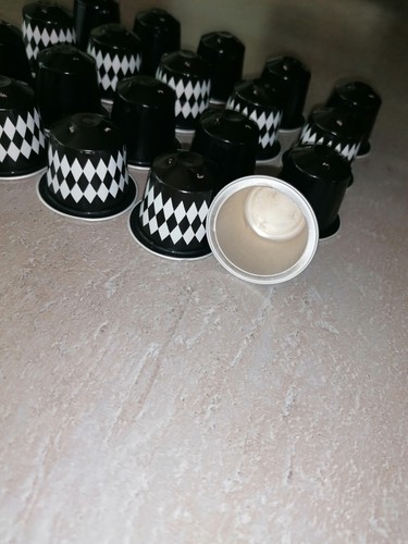 20 leere ALU Kaffee Kapseln Nespresso PARIS ESPRESSO Dreieck Muster u. RISTRETTO - Bild 3 von 17