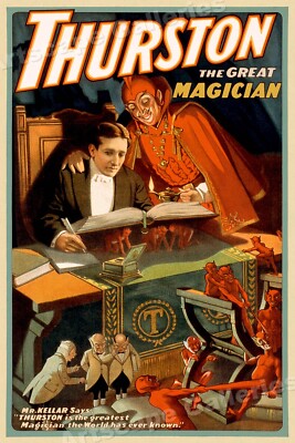1910 ''Thurston The Great Magician'' Magic Book Poster - 16x24