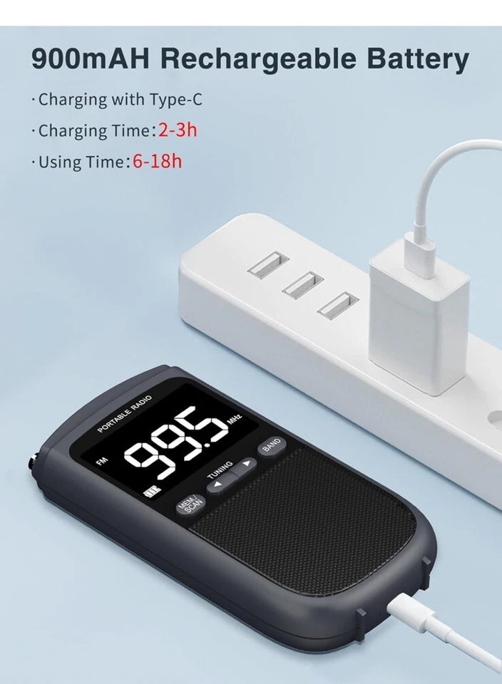 Weather Alert Radio, AM FM Radio Portable with Best Reception,Transistor... - Image 2 of 4