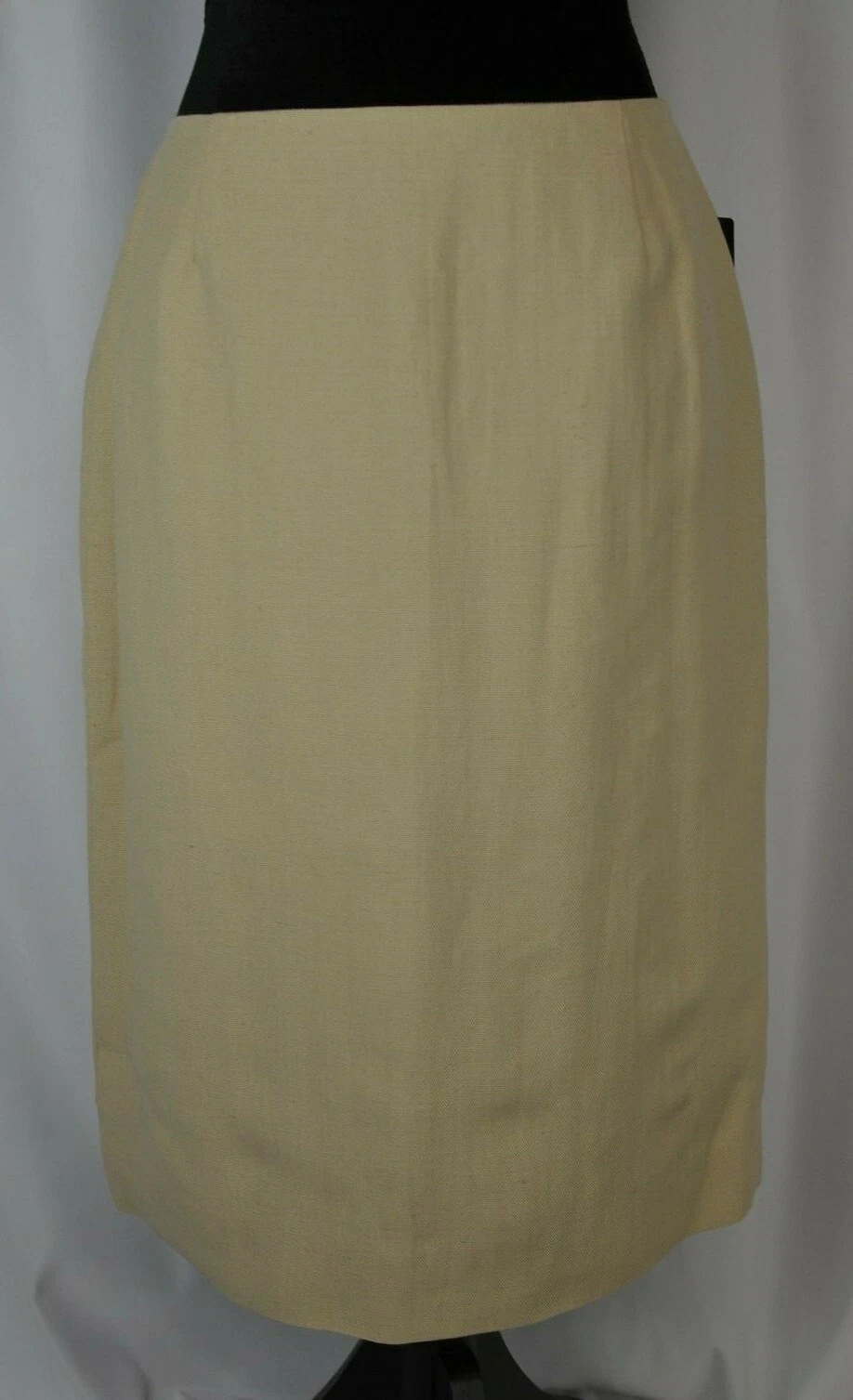 New Dana Buchman A-Line Skirt Sz 8 Linen Blend Flax Career Zipper Flowing $168