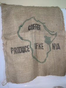 Details About Large Coffee Bean Burlap Sack Bag Africa Kenya Home Decor Wall Art