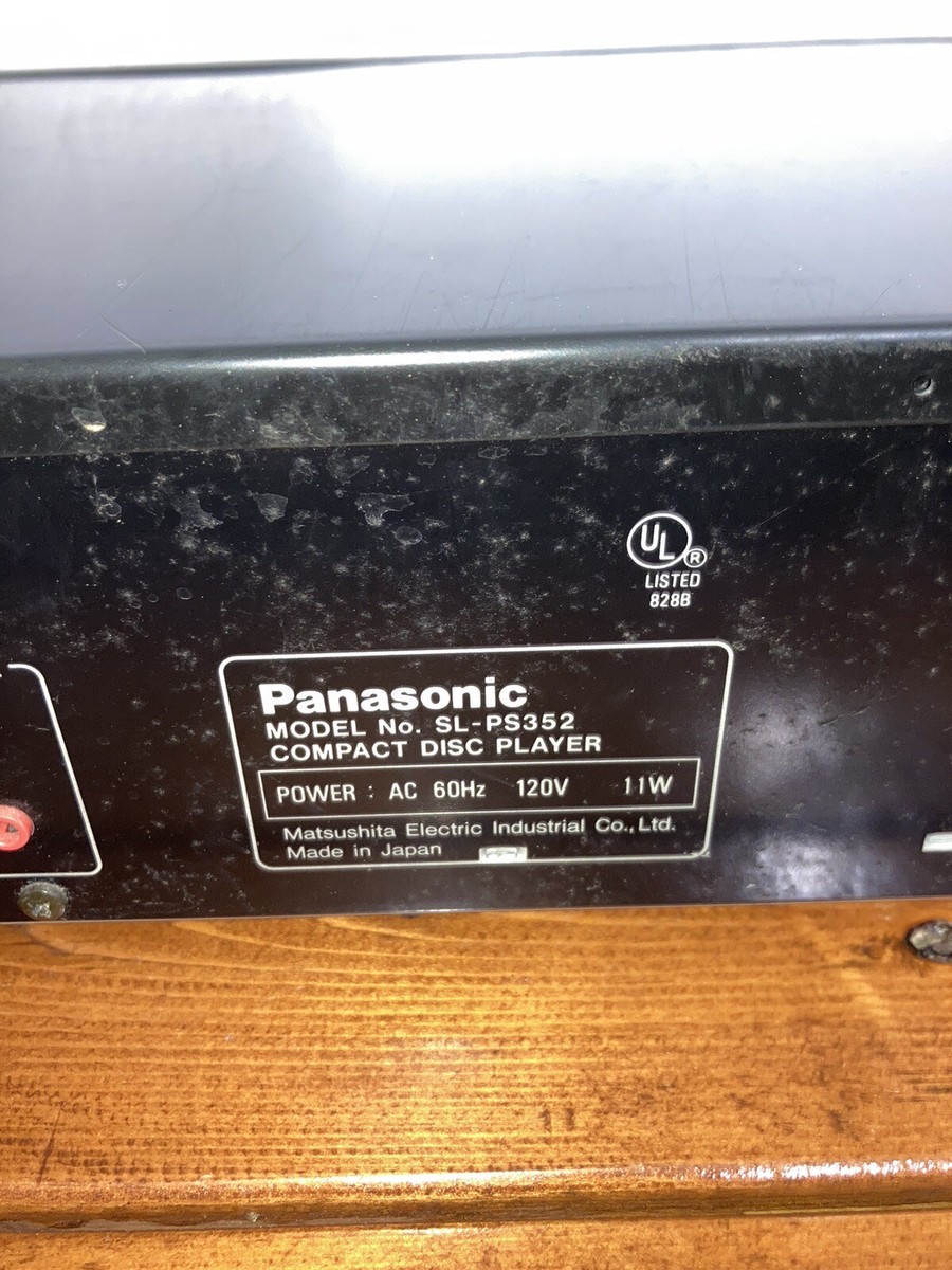 Panasonic SL-PS352 Compact Disc Player From 1989 Made In Japan