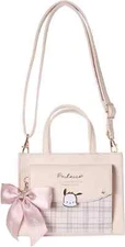 Pochacco 2WAY Shoulder Bag with Ribbon Cream Beige Hand Bag Sanrio Japan New