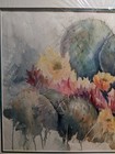 BLOOMING CACTI CACTUS SOUTHWEST WATERCOLOR PAINTING Matted Signed (Moving Sale) — photo 8
