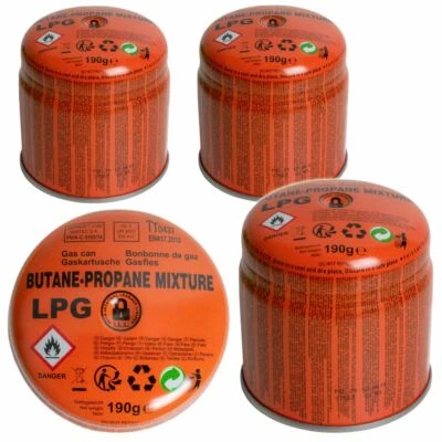 4 Gaskartuschen ILL Butan Propan Mischung 190 g Steckkartuschen Norm EN 417:2012