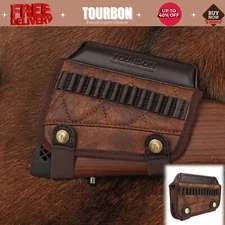 Tourbon Hunting Cheek Rest Comb Riser .22LR Rifle Ammo Holder Nonslip PU&Leather