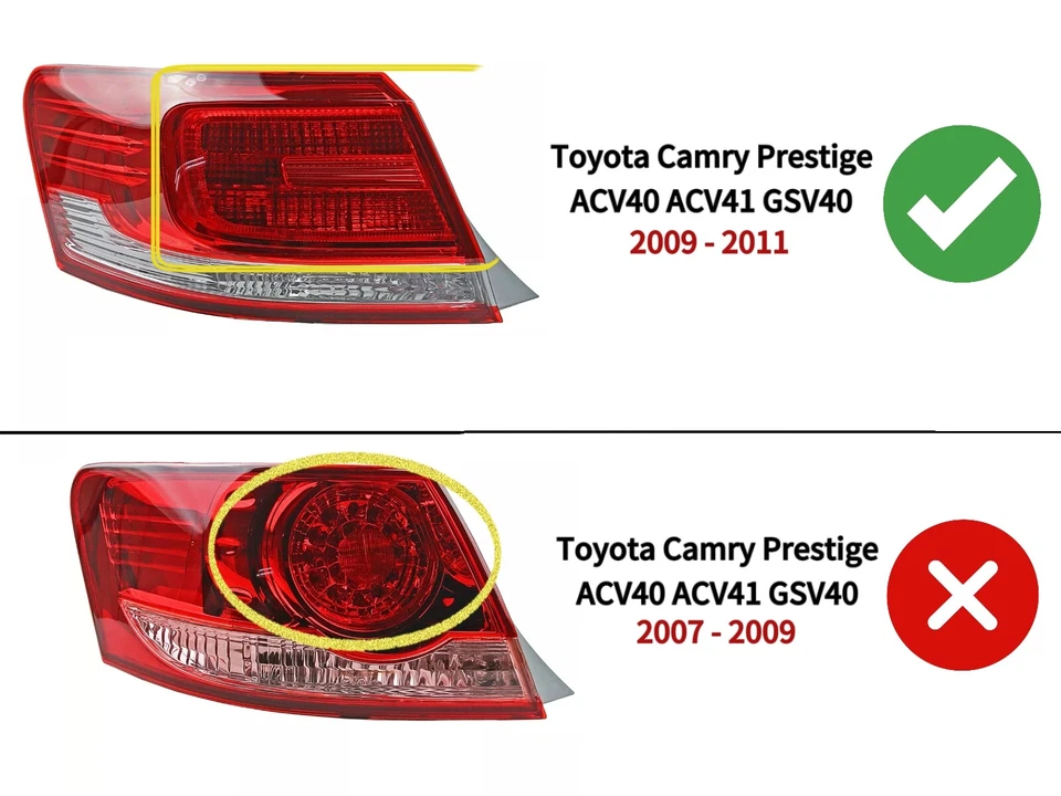 Rear Left Tail Light Lamp Red Led For Toyota Aurion GSV40 3.5L 2GR-FE 2009-2011 - image 2 of 4