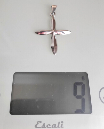 Cruz modernista de plata de ley de Erick Taxco.925 - Imagen 8 de 8