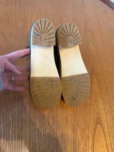 Swedish Hasbeens Green Clog Heels Size EU38 - Picture 5 of 5