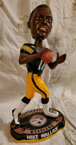 2012 INDIV #'D MIKE WALLACE PITTSBURGH STEELERS BOBBLE HEAD LEGENDS OF THE FIELD