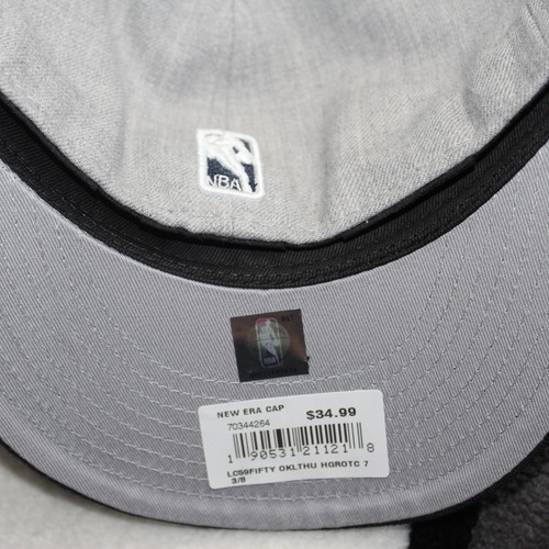 Oklahoma City Thunder New Era Heathered Gray/Navy Low Profile 59FIFTY Fitted Hat - Picture 5 of 5
