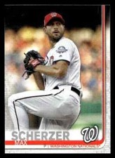 2019 Topps # 344 MAX SCHERZER Washington Nationals World Series Champions!