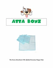 150ct 23x36 Atta Boyz Econo Quilted Xtra Absorb Puppy Training Piddle Pads 4ply