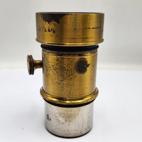 Antique Beseler Darlot Petzval Brass Lens Approx. 9" 229mm F4.2 - 5x7 - France - Picture 3 of 10