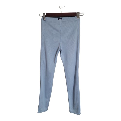 Patagonia Leggings Girls M10 Blue Capilene Baselayer Gorpcore Beach Resort Gym - Picture 2 of 7